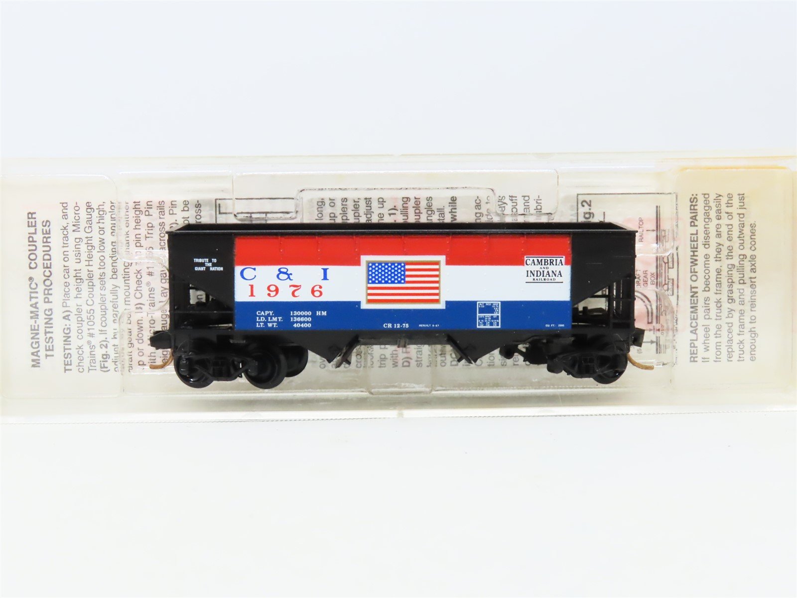 N Scale Micro-Trains MTL 55430 C&I Cambria & Indiana 33' Twin Bay Hopper #1976