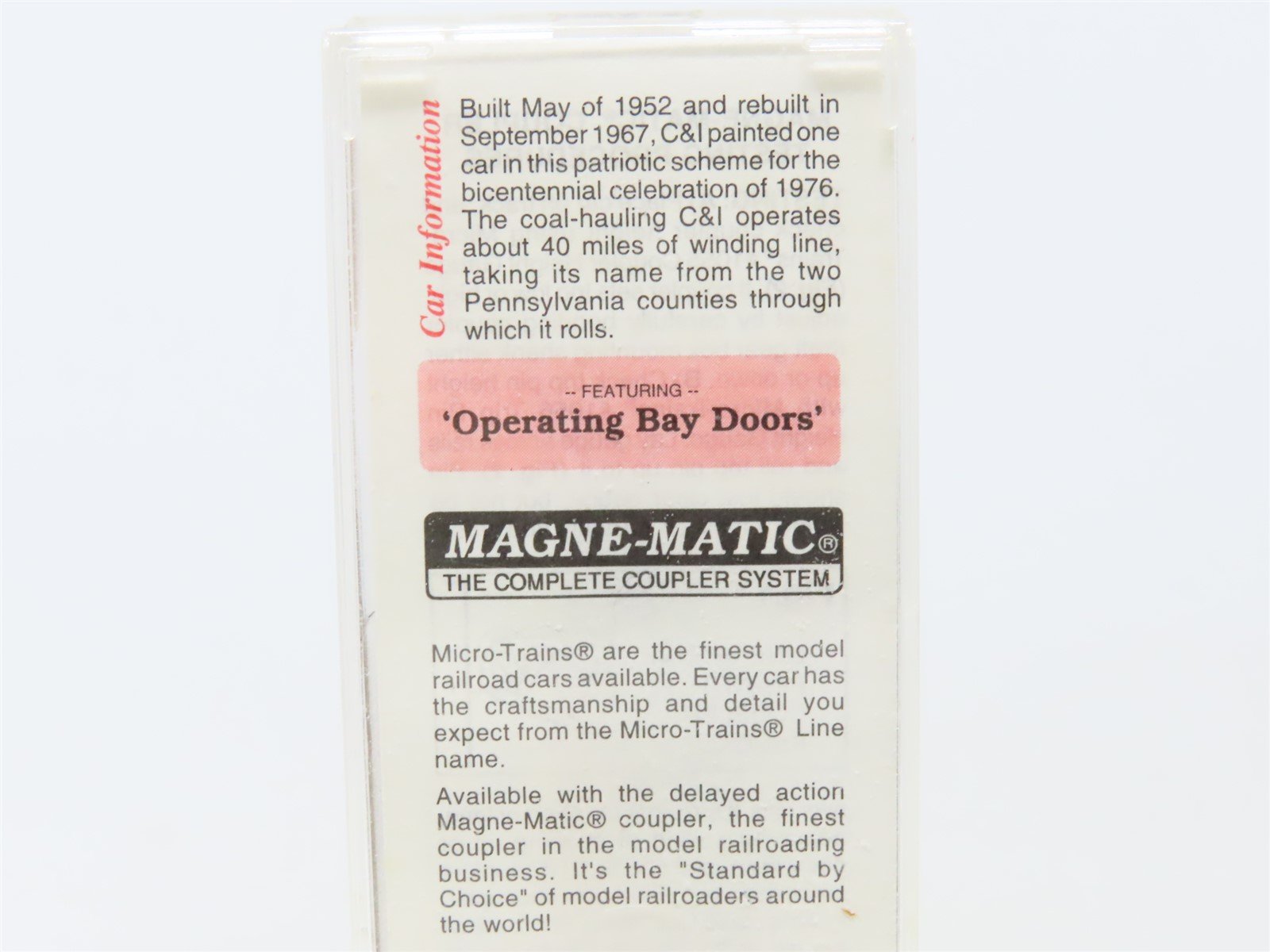 N Scale Micro-Trains MTL 55430 C&I Cambria & Indiana 33' Twin Bay Hopper #1976