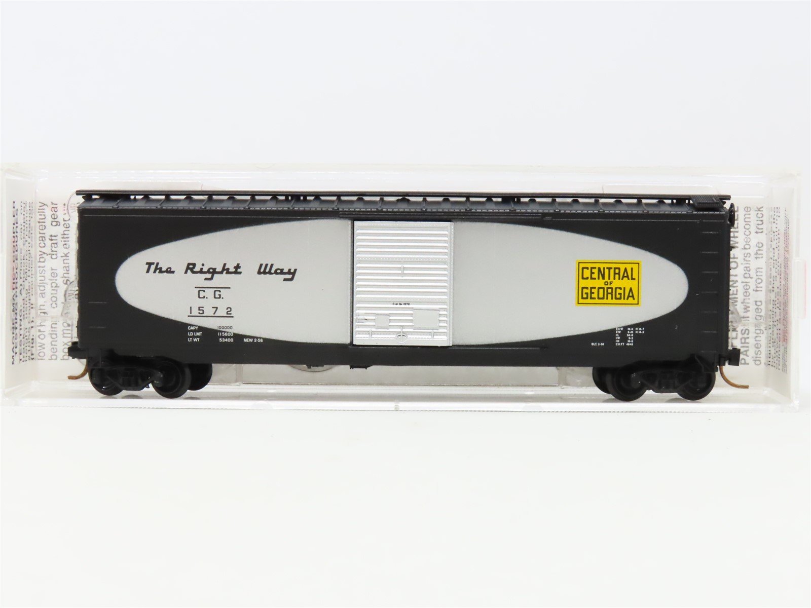 N Scale Micro-Trains MTL 31280 CG Central of Georgia 50' Box Car #1572