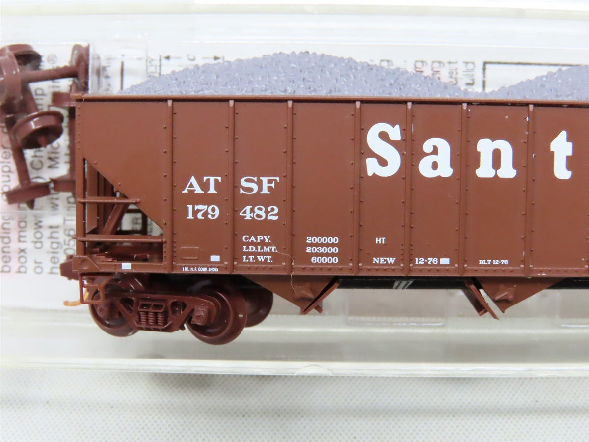 N Scale Micro-Trains MTL 108120.2 ATSF Santa Fe 3-Bay Hopper #179482 W/ Load