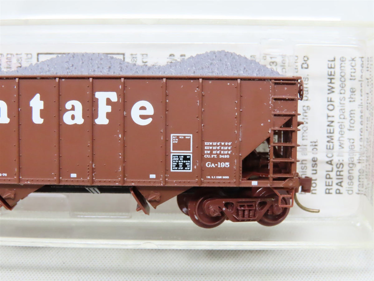 N Scale Micro-Trains MTL 108120.2 ATSF Santa Fe 3-Bay Hopper #179482 W/ Load