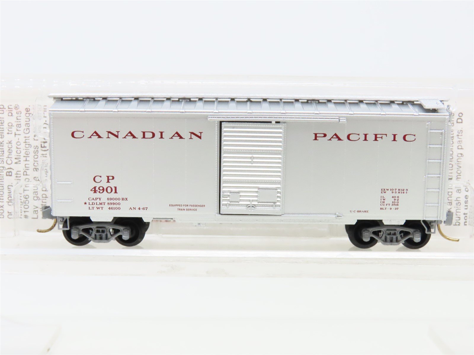 N Scale Micro-Trains MTL 20546 CP Canadian Pacific 40' Single Door Box Car #4901