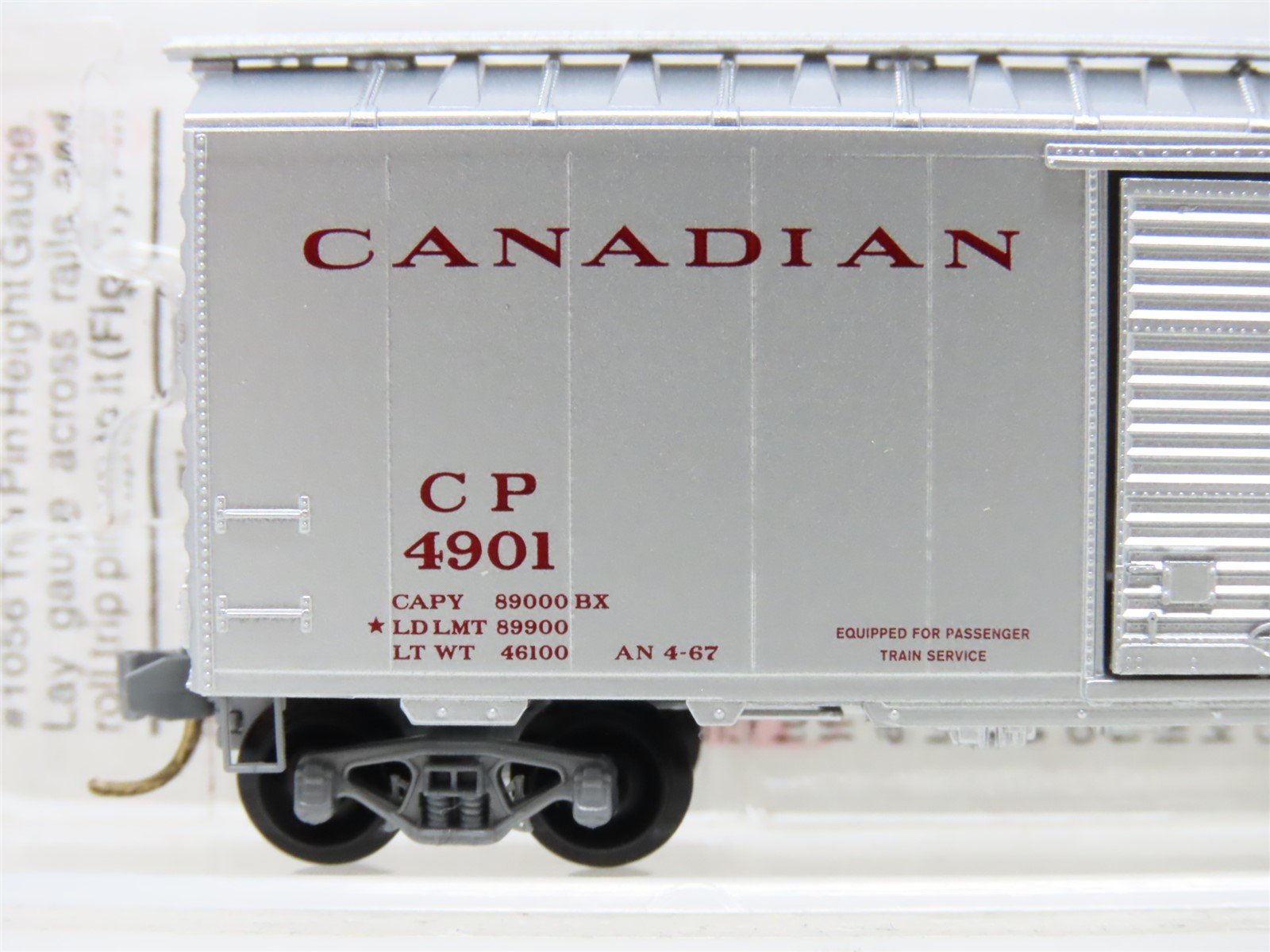 N Scale Micro-Trains MTL 20546 CP Canadian Pacific 40' Single Door Box Car #4901
