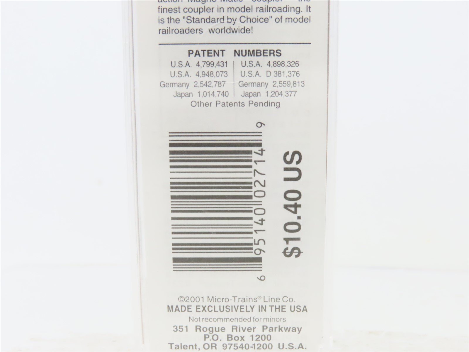 N Scale Micro-Trains MTL 20546 CP Canadian Pacific 40' Single Door Box Car #4901
