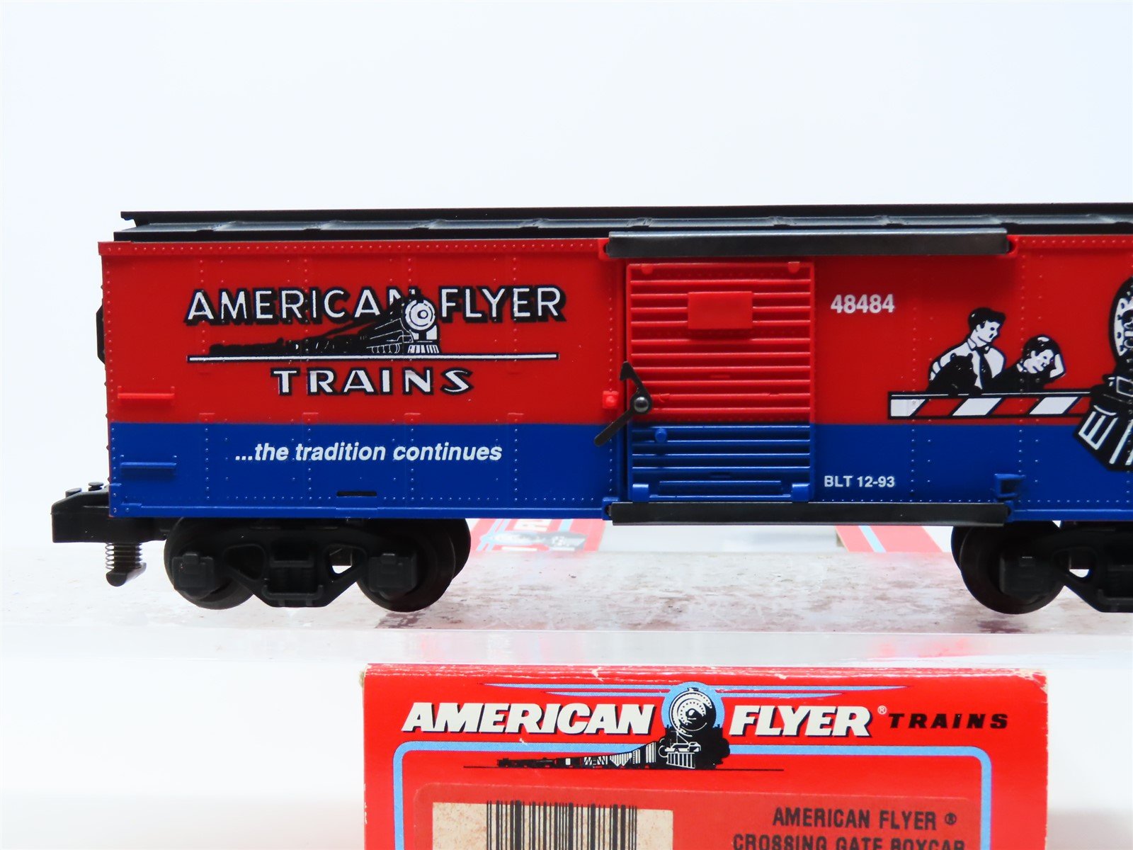 S Scale American Flyer #6-48484 Crossing Gate Single Door Steel Box Car #48484