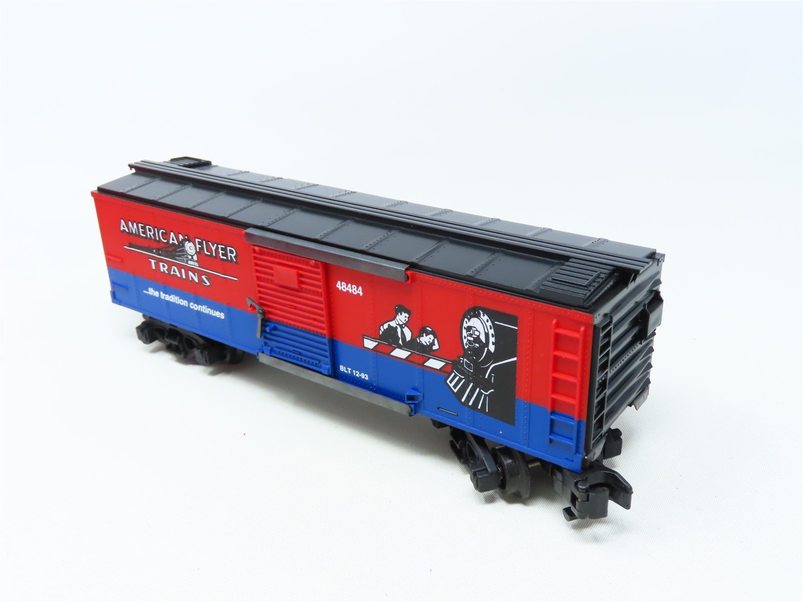 S Scale American Flyer #6-48484 Crossing Gate Single Door Steel Box Car #48484