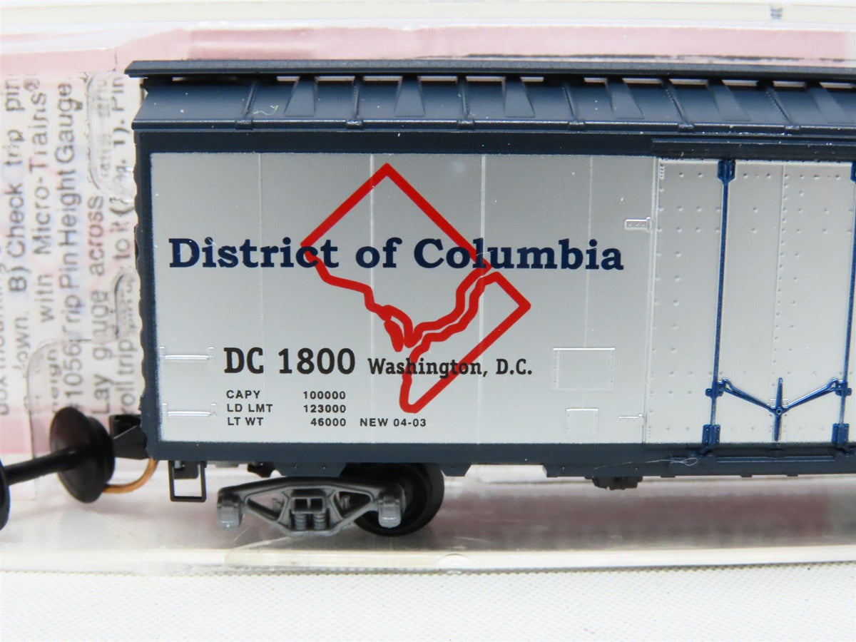 N Scale Micro-Trains MTL 4-03 DC District Of Columbia Standard Box Car #1800