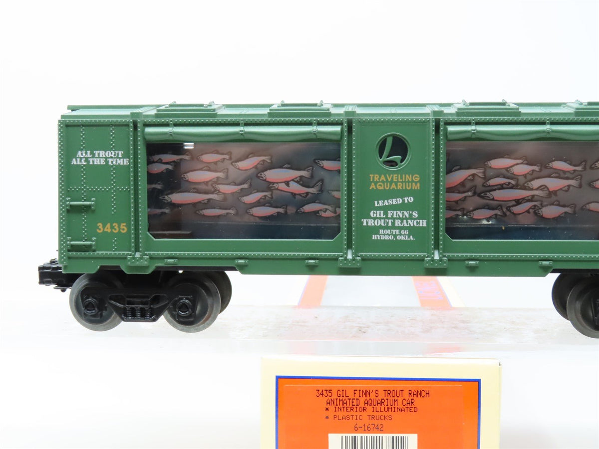 O Gauge 3-Rail Lionel #6-16742 Gil Finn&#39;s Trout Ranch Illuminated Aquarium Car