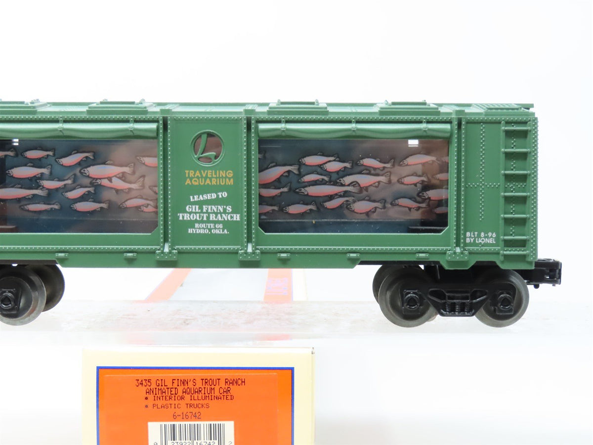 O Gauge 3-Rail Lionel #6-16742 Gil Finn&#39;s Trout Ranch Illuminated Aquarium Car