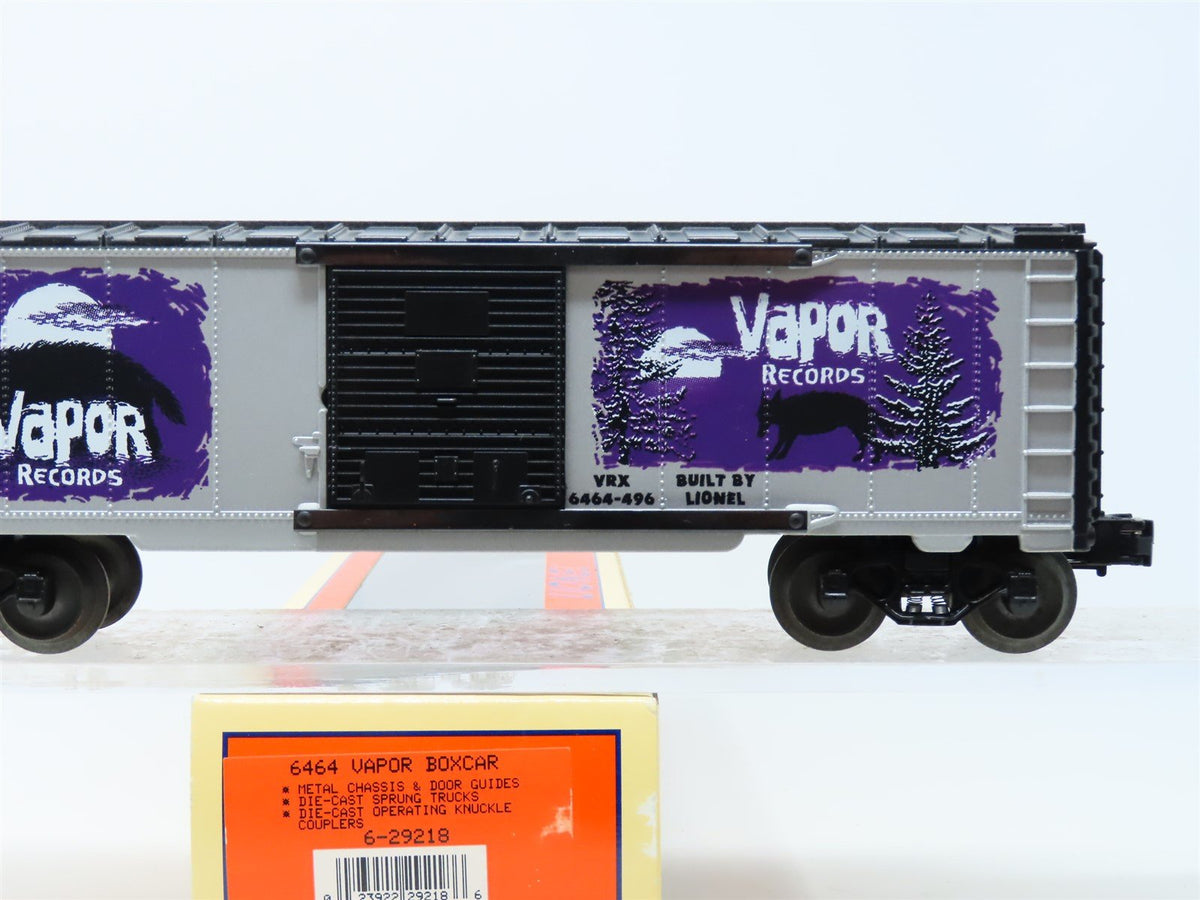 O Gauge 3-Rail Lionel #6-29218 VRX Vapor Records Box Car #6464-496