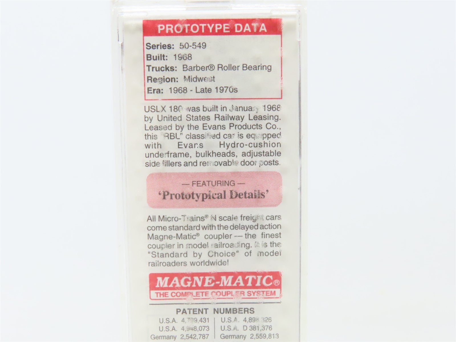 N Scale Micro-Trains MTL 07500140 Evans Products Co. 50' Standard Box Car #180