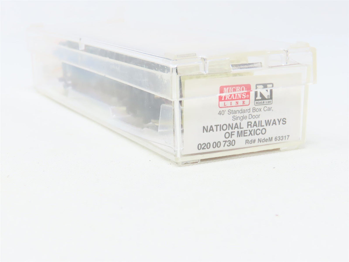 N Micro-Trains MTL 02000730 NdeM National Railways Of Mexico 40&#39; Box Car #63317