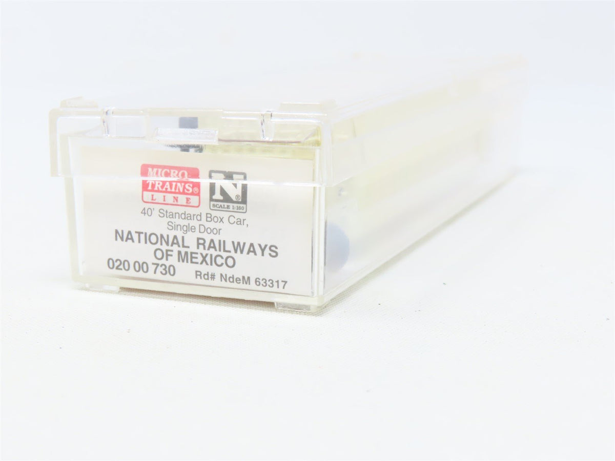 N Micro-Trains MTL 02000730 NdeM National Railways Of Mexico 40&#39; Box Car #63317