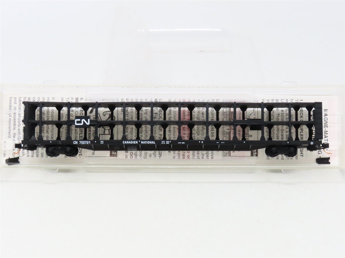 N Micro-Trains MTL 112020 CN Canadian National 89&#39; Tri-Level Auto Rack #700721