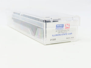 N Scale Micro-Trains MTL 21320 IL Illinois State 40' Plug Door Box Car #1818