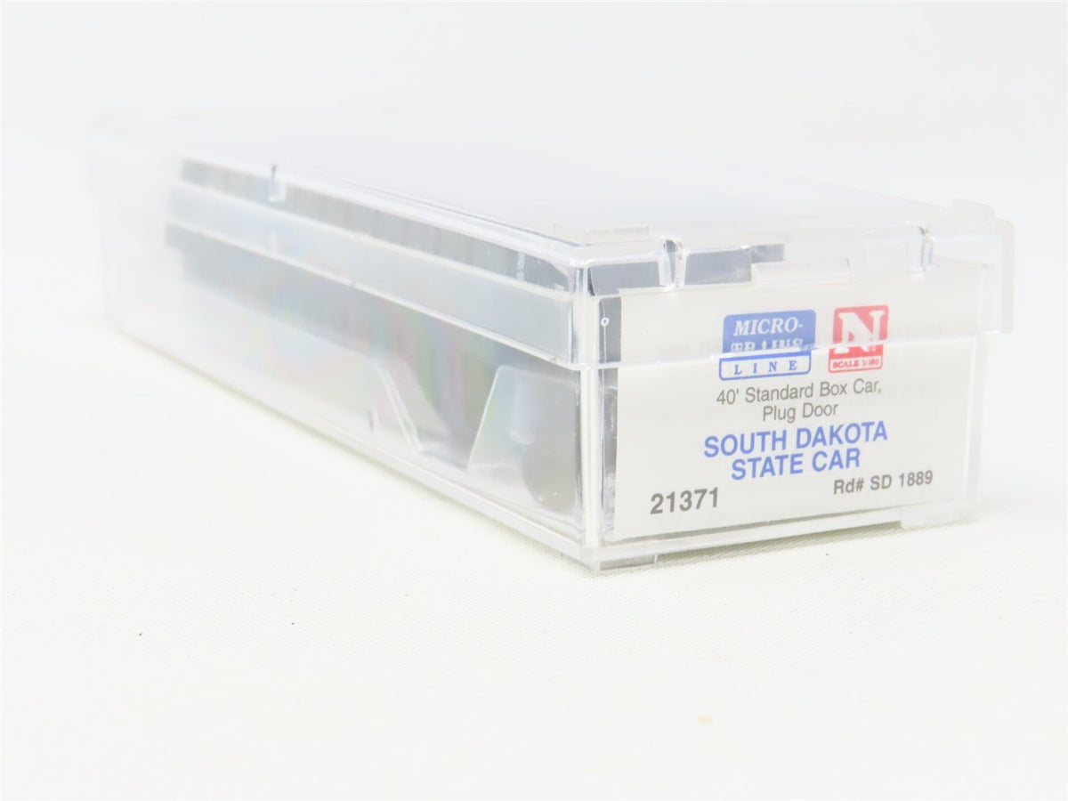 N Scale Micro-Trains MTL 21371 SD South Dakota State 40&#39; Plug Door Box Car #1889