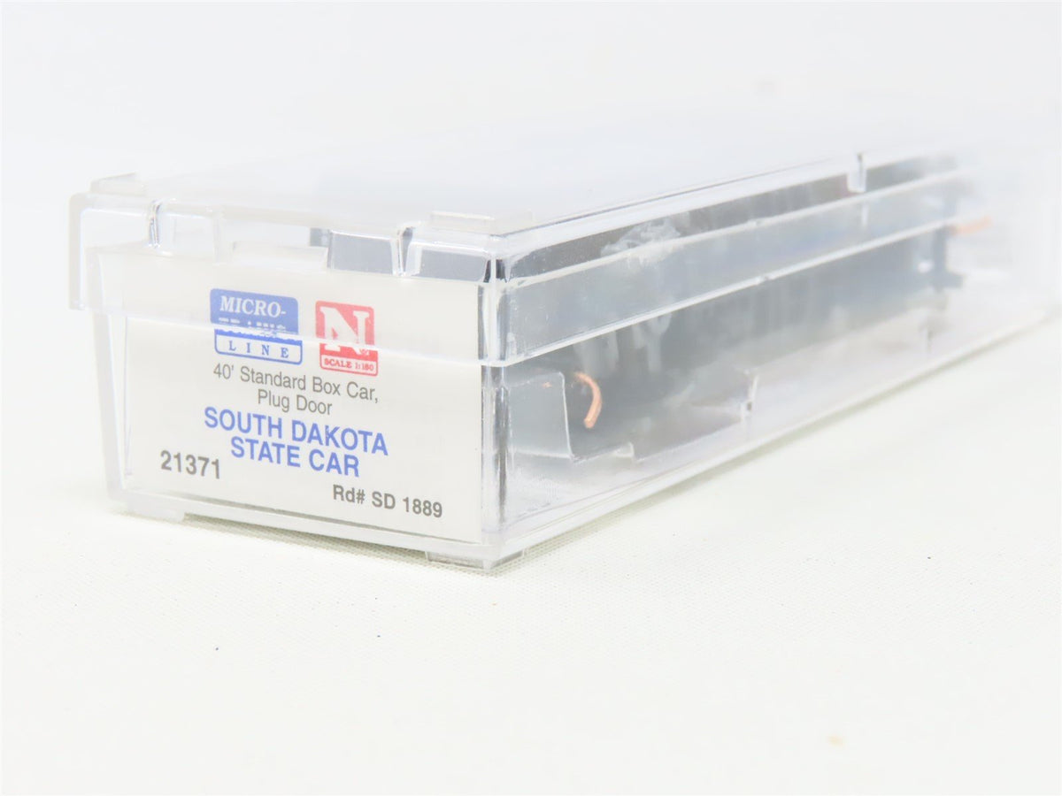 N Scale Micro-Trains MTL 21371 SD South Dakota State 40&#39; Plug Door Box Car #1889