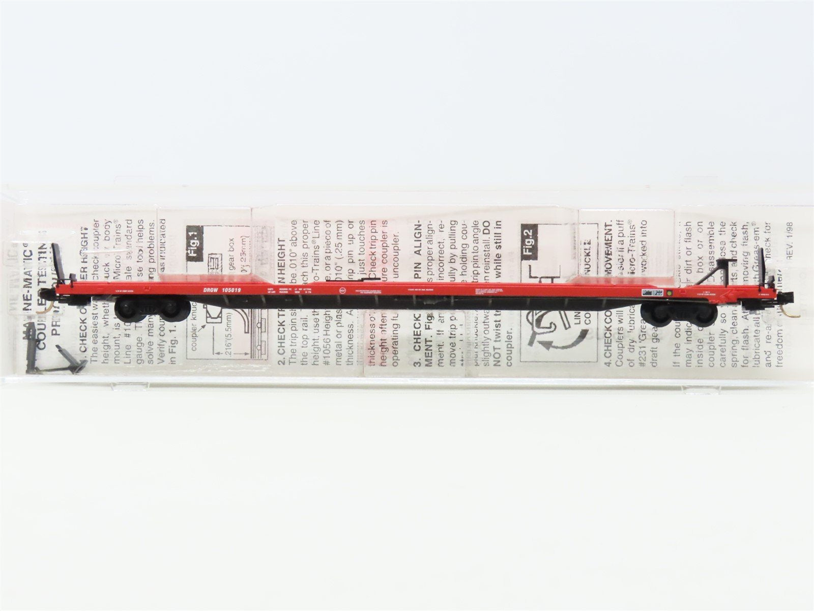 N Scale Micro-Trains MTL 71530 DRGW Rio Grande 89' 4" TOFC Flat Car #105019