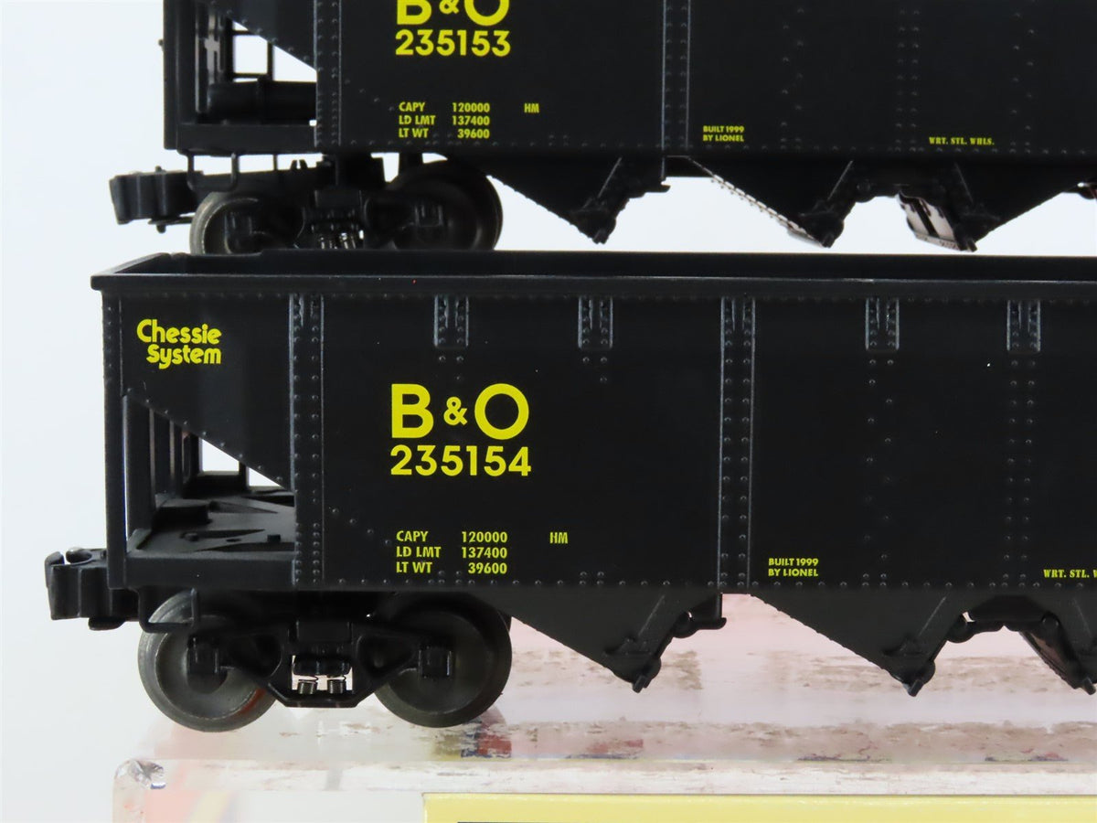 O Gauge 3-Rail Lionel 6-26985 B&amp;O Chessie System 4-Bay Open Hoppers 2-Pack