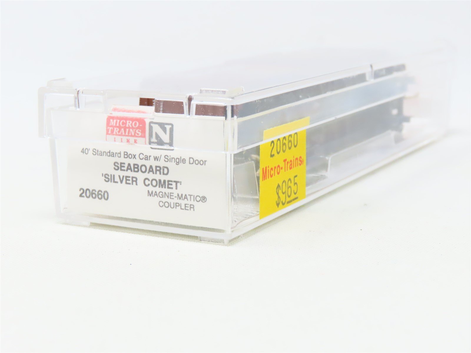 N Scale Micro-Trains MTL 20660 SAL Seaboard 'Silver Comet' 40' Box Car #24863