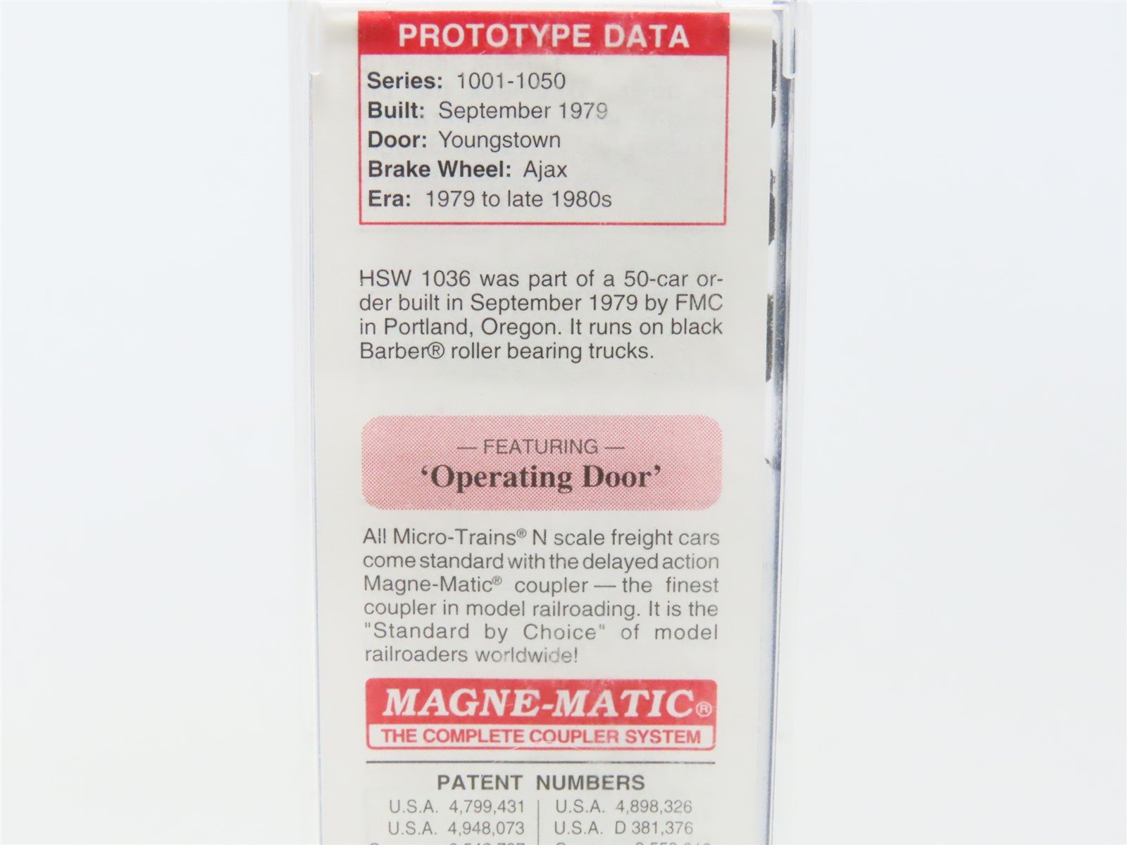 N Scale Micro-Trains MTL 25640 HSW Helena Southwestern 50' Box Car #1036