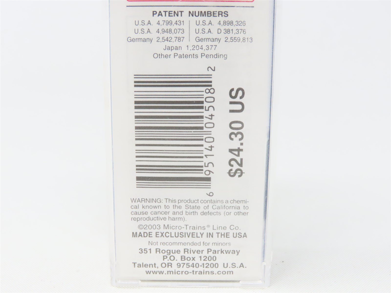 N Scale Micro-Trains MTL 25640 HSW Helena Southwestern 50' Box Car #1036