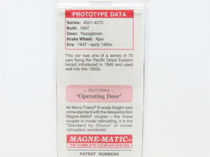 N Scale Micro-Trains MTL 20970 PGE Pacific Great Eastern 40' Box Car #4015