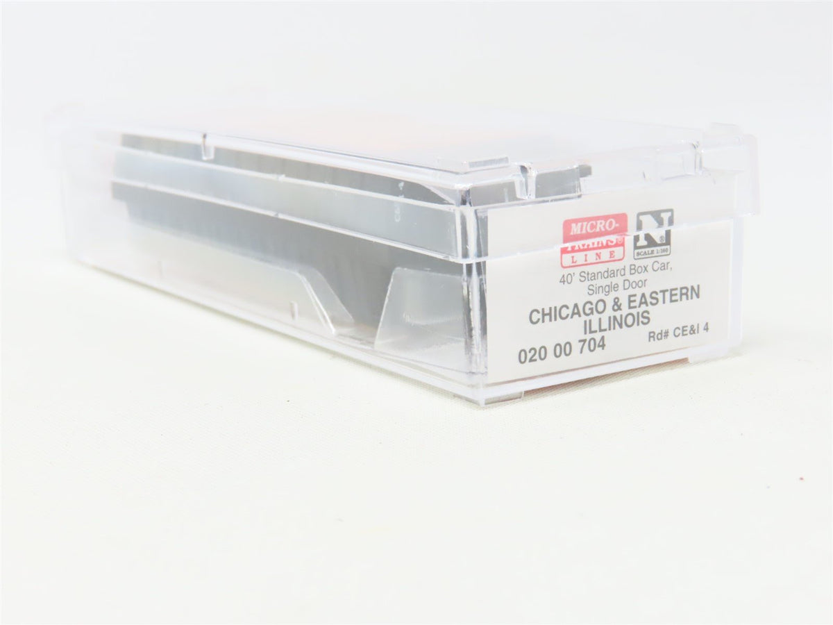 N Scale Micro-Trains MTL 02000704 C&amp;EI Chicago &amp; Eastern Illinois 40&#39; Box Car #4