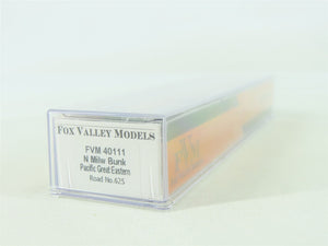 N Fox Valley FVM40111 PGE Pacific Great Eastern MILW Bunk Coach Passenger #625