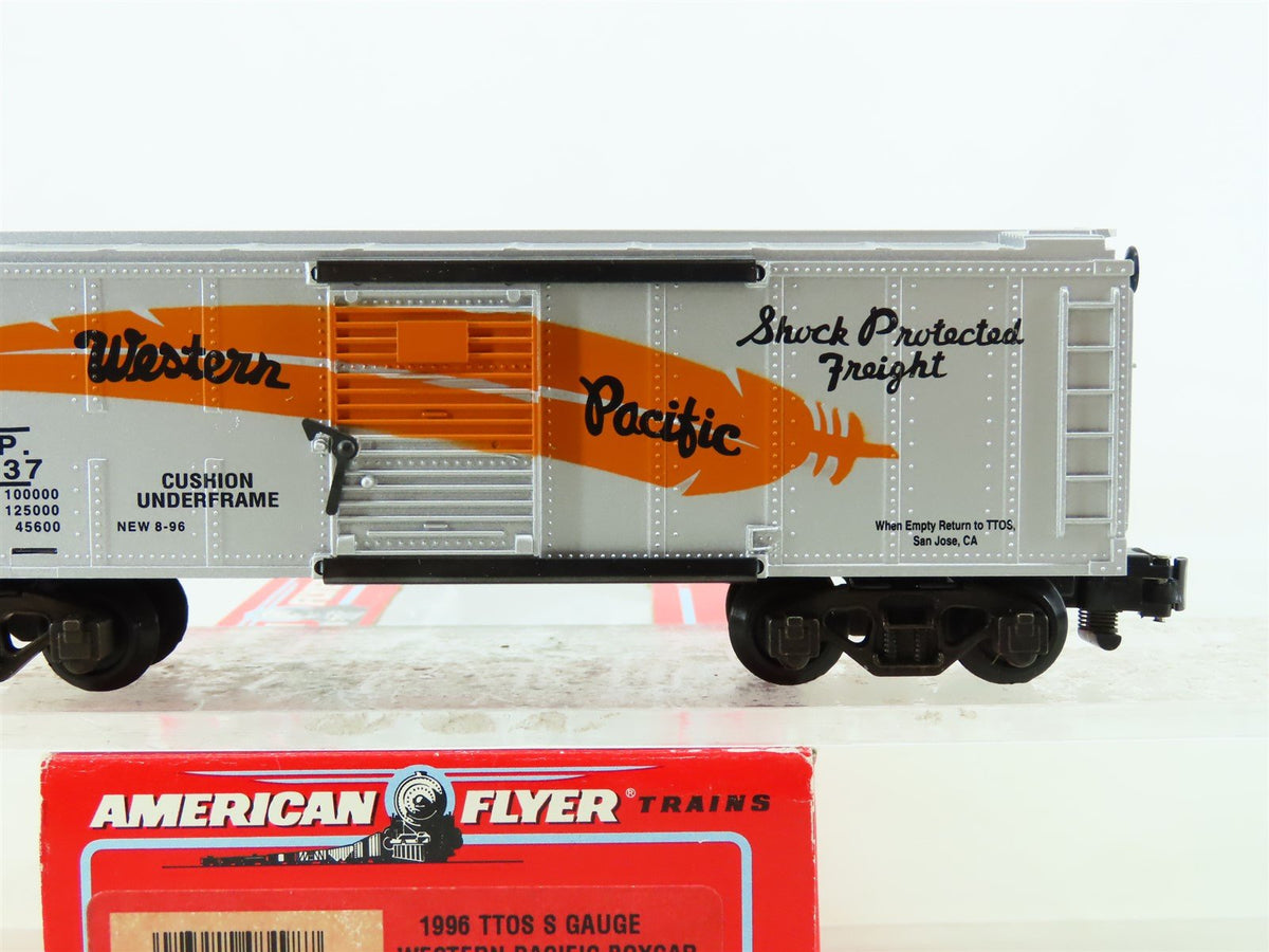 S American Flyer 6-48498 WP Western Pacific &quot;Feather&quot; TTOS 40&#39; Box Car #31337