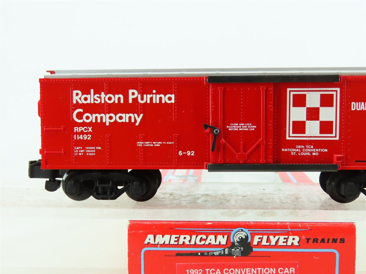 S Scale American Flyer 6-48477 RPCX Ralston Purina Co. TCA 40&#39; Box Car #11492