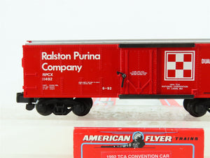 S Scale American Flyer 6-48477 RPCX Ralston Purina Co. TCA 40' Box Car #11492