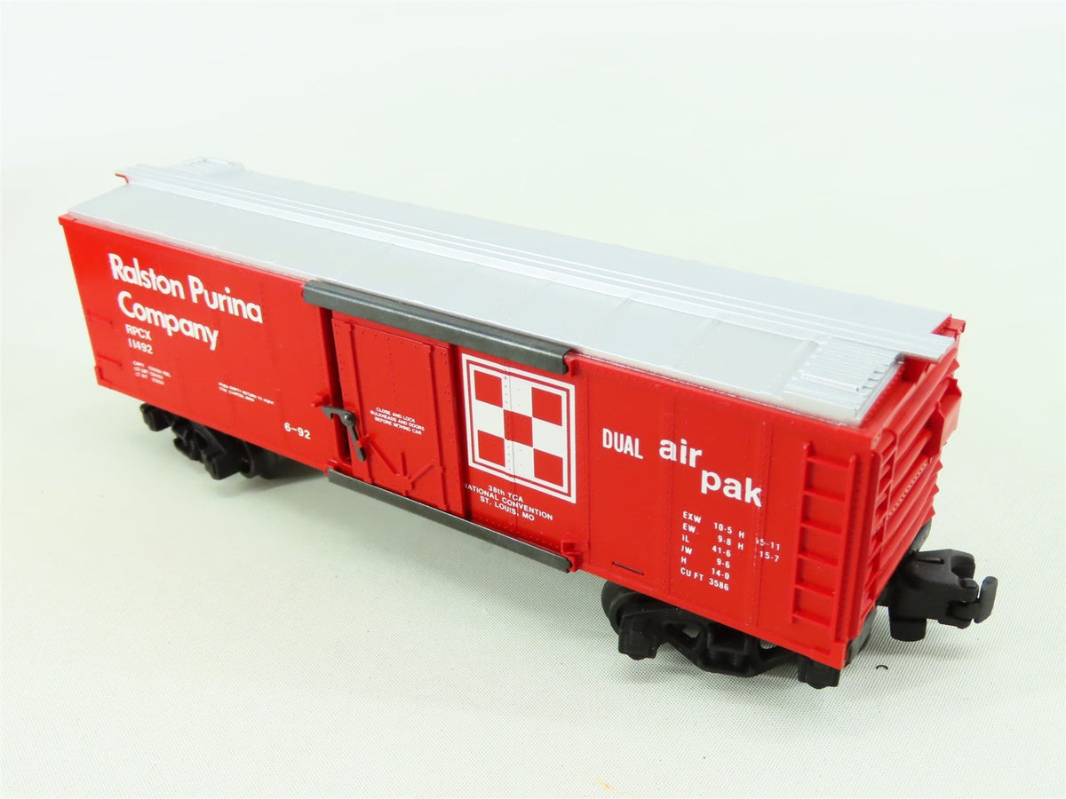 S Scale American Flyer 6-48477 RPCX Ralston Purina Co. TCA 40&#39; Box Car #11492