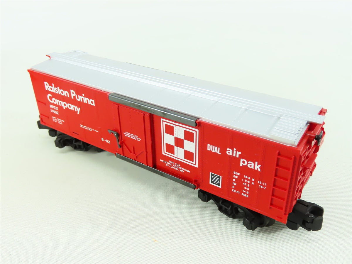 S Scale American Flyer 6-48477 RPCX Ralston Purina Co. TCA 40&#39; Box Car #11492