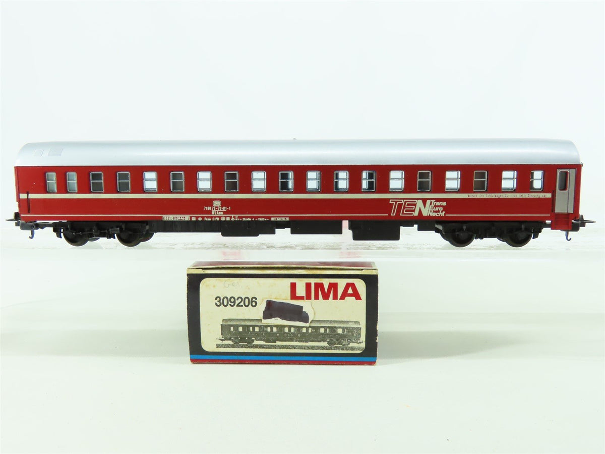 HO Scale Lima 309206 DB German TEN Trans-Euro Nacht Sleeper Passenger #411-1