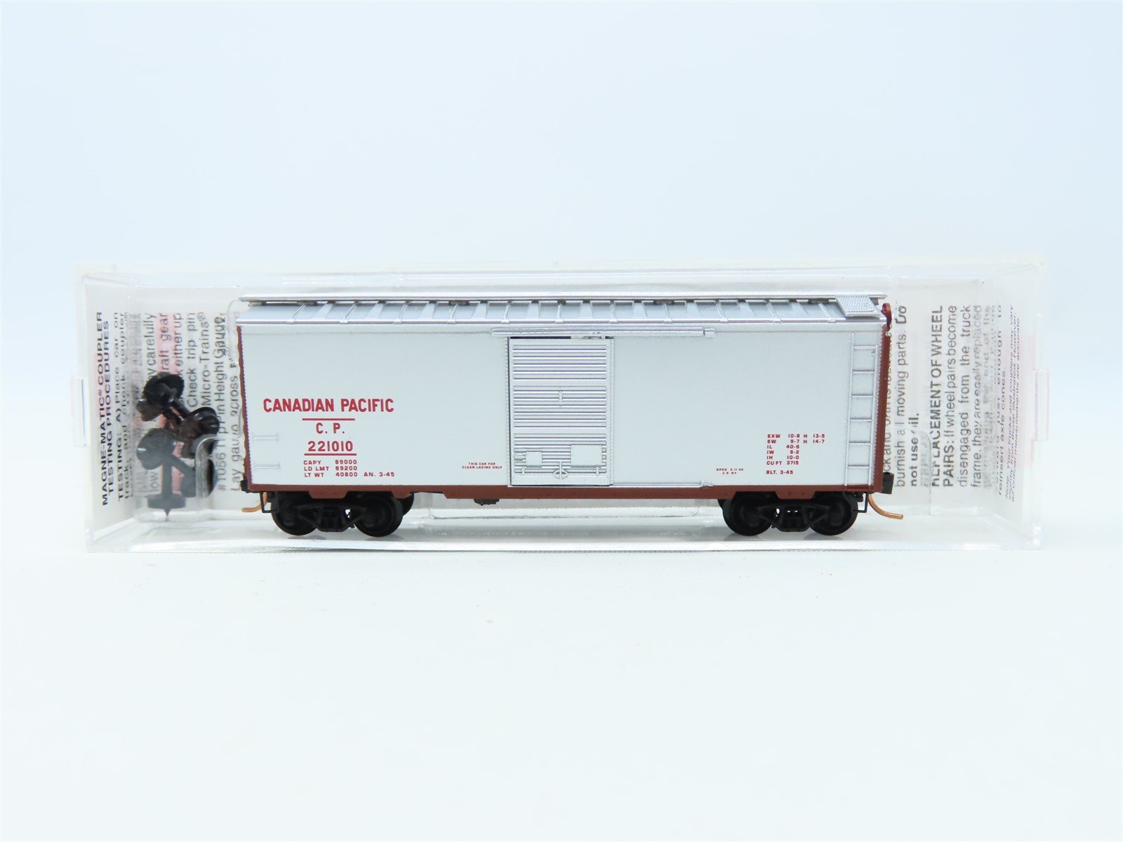 N Scale Micro-Trains MTL #20890 CP Canadian Pacific 40' Box Car #221010