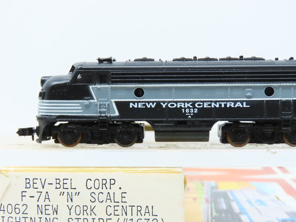 N Scale Bev-Bel 4062 NYC New York Central F7A Diesel Locomotive #1632