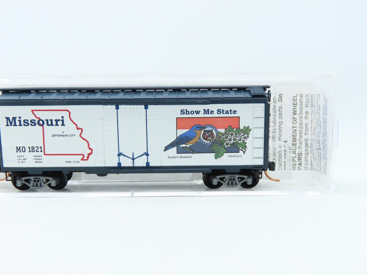 N Micro-Trains MTL #21373 MO Missouri State Car 40&#39; Plug Door Box Car #1821