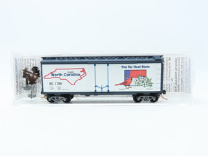 N Micro-Trains MTL 21350 NC North Carolina State Car 40' Plug Door Box Car #1789