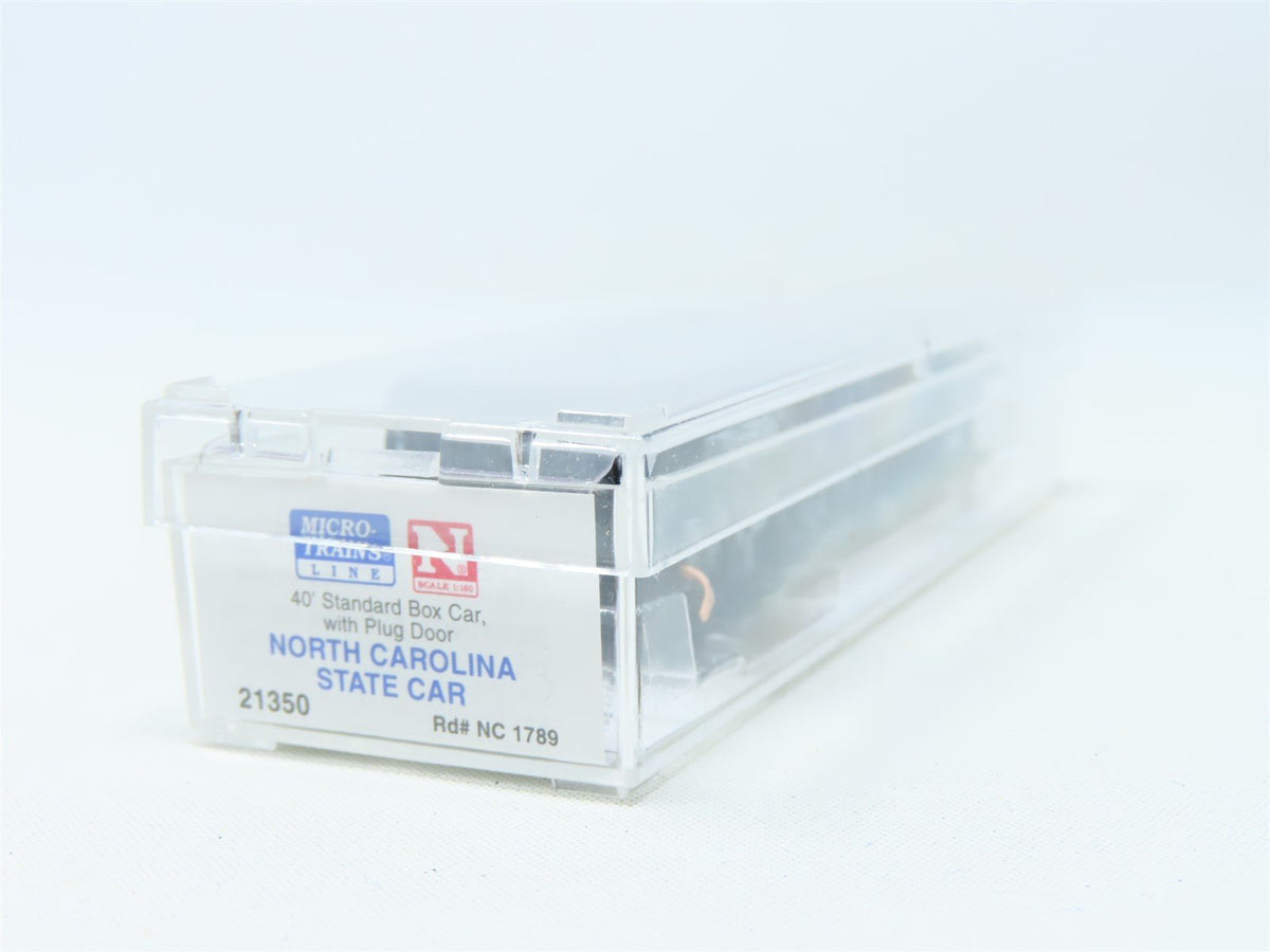 N Micro-Trains MTL 21350 NC North Carolina State Car 40&#39; Plug Door Box Car #1789