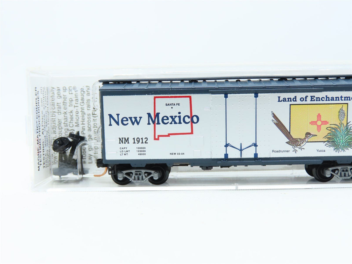 N Micro-Trains MTL 21376 NM New Mexico State Car 40&#39; Plug Door Box Car #1912