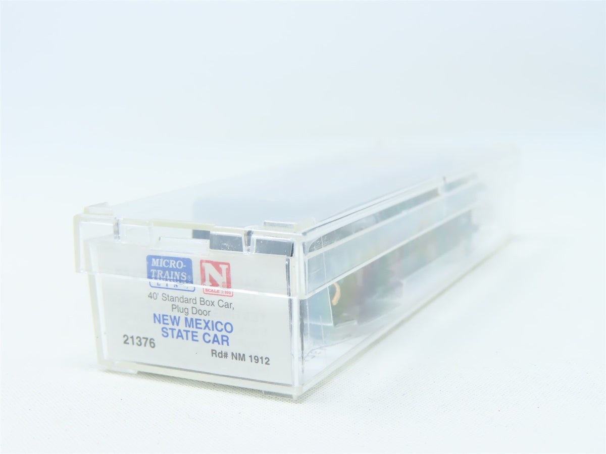 N Micro-Trains MTL 21376 NM New Mexico State Car 40&#39; Plug Door Box Car #1912