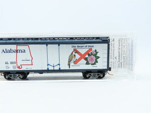 N Scale Micro-Trains MTL 21372 AL Alabama State Car 40' Plug Door Box Car #1819