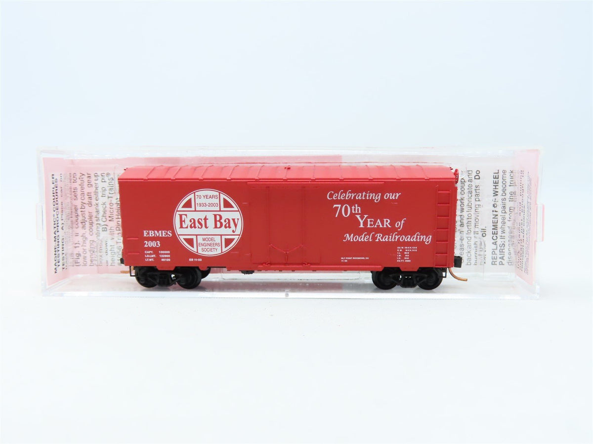 N Micro-Trains MTL NSC 04-96 EBMES East Bay 70th Anniversary 40&#39; Box Car #2003