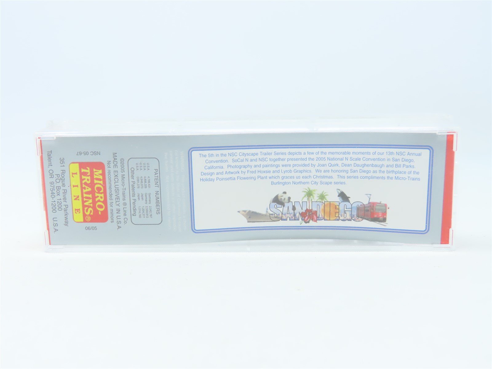 N Scale Micro-Trains MTL NSC 05-67 BNZ City Scapes Trailer #237179 - San Diego