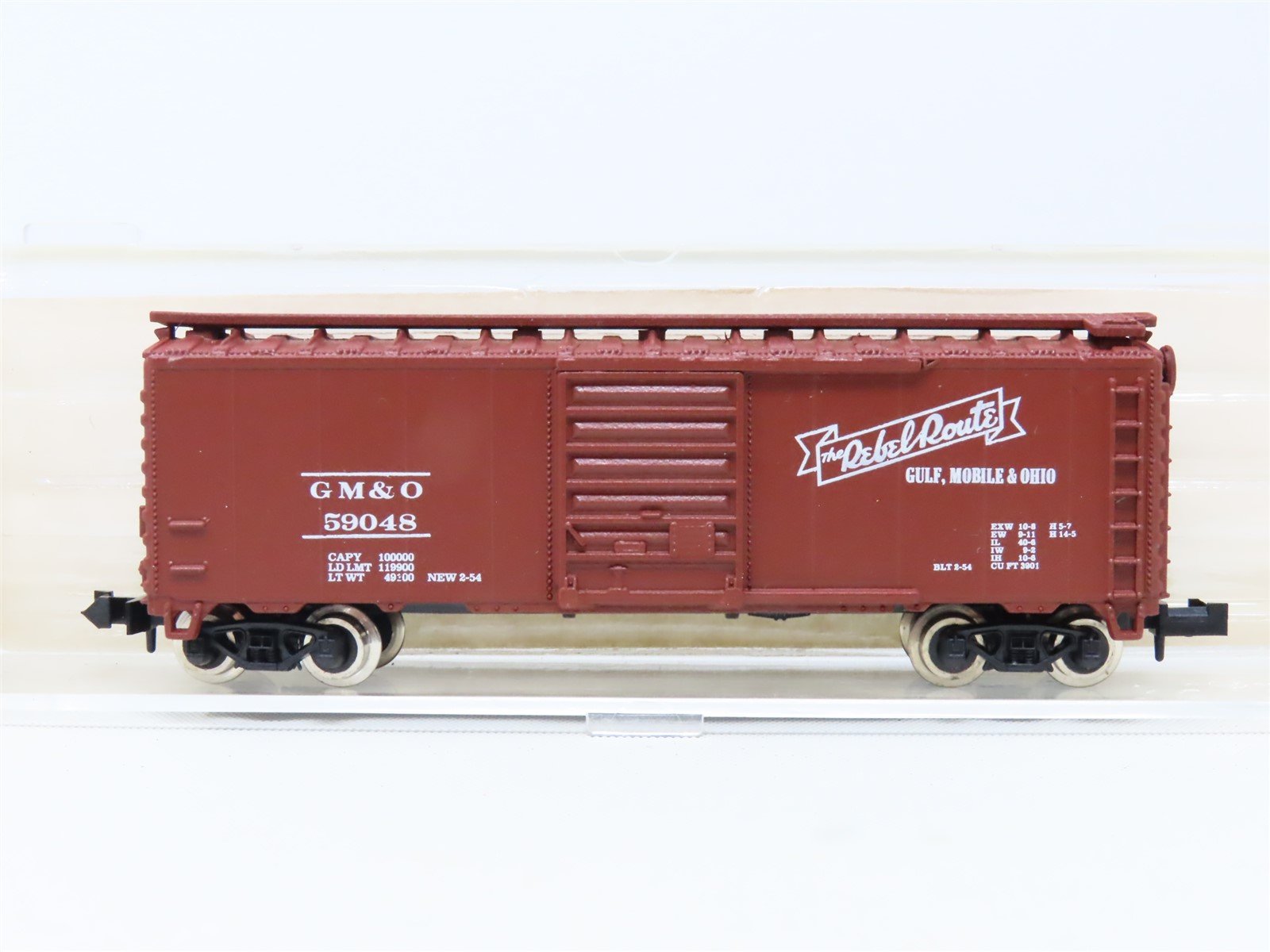 N Scale Atlas 3430 GM&O Gulf Mobile & Ohio Single Door 40' Box Car #59048