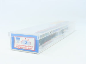 N Micro-Trains MTL NSC 03-70 Great American Circus Flat Car w/ Pony Post Trailer