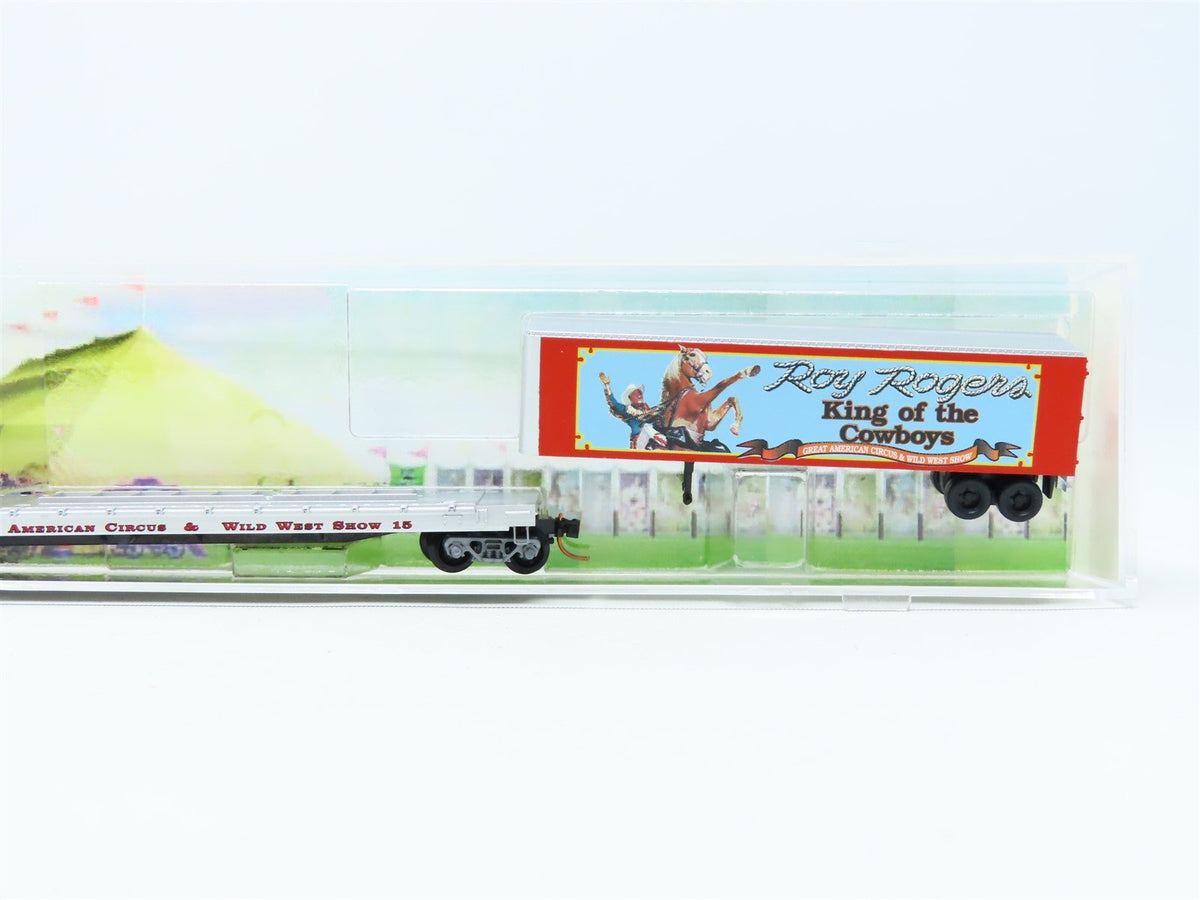 N Micro-Trains MTL NSC 05-02 Great American Circus Flat Car w/Roy Rogers Trailer