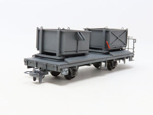 HOm Scale Bemo 2258-194 Unlettered Gravel Container Flat Car #9094