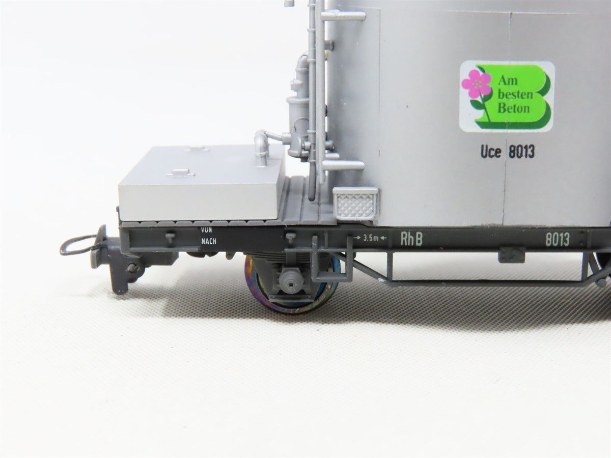 HOm Scale Bemo 2259-113 RhB Rhaetian Railway Single Silo Container Car #8013